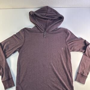 The Lucky Brand Hoodie Sweatshirt Purple Pullover Lightweight Men SMALL